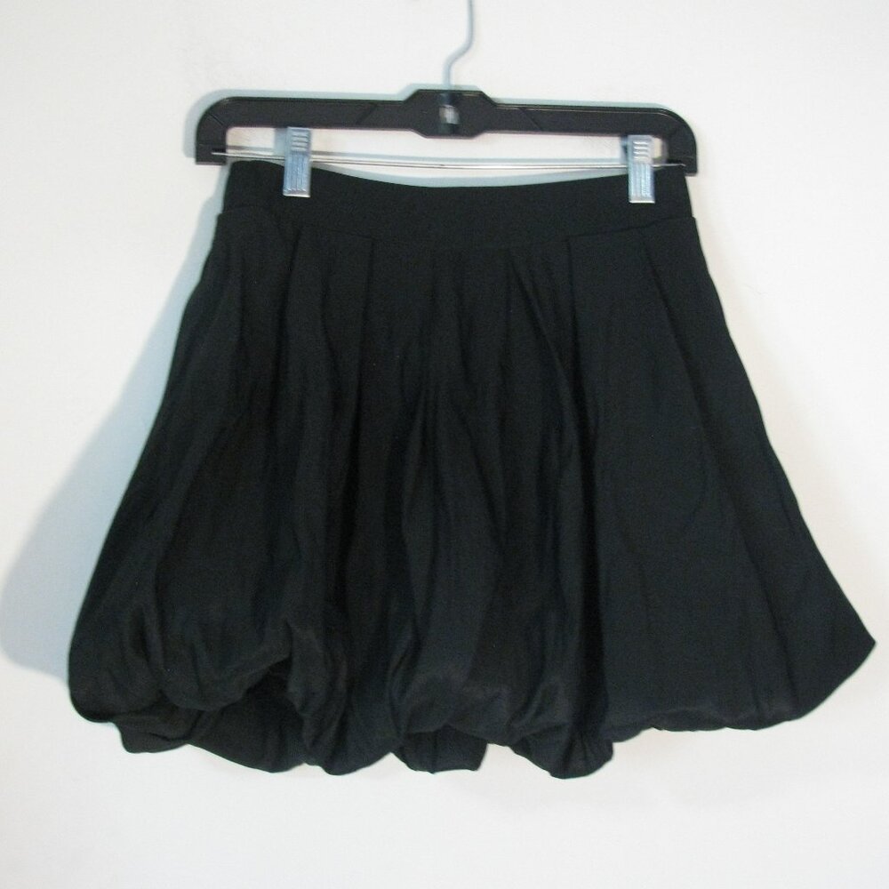 * A New Day Pouf Bubble Skirt NWT $25 Black Mini Skirt Stretch Waist